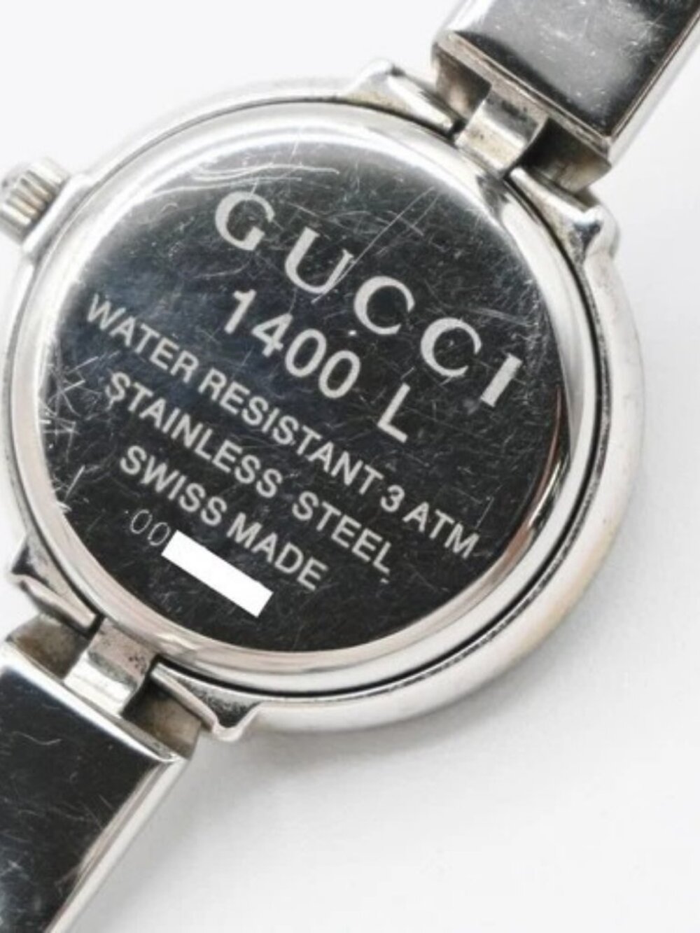 GUCCI 1400L Watch Quartz Bangle Bracelet 25 mm Stainless Steel Silver 02LC586 - Picture 16 of 16